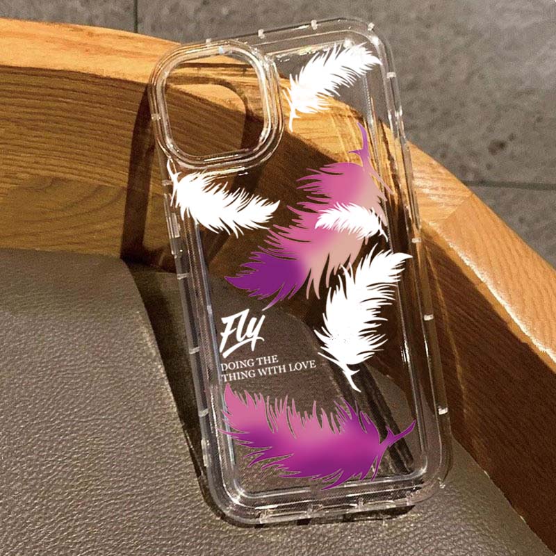 

Feather Print Clear Phone Case For Xiaomi 13T Pro 13 12 11 Lite 5G 14 13 12T Transparent Back Shockproof Bumper Protective Cover Xiaomi 12