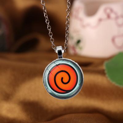 Charm Necklace Anime Peripheral Unique Pattern Round Shape Geometric with Pendant Decorate Charming Accessories