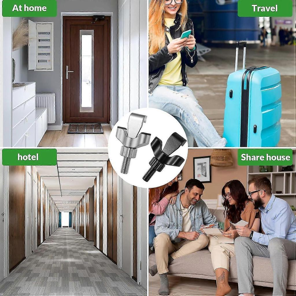 Portable Door Lock For Travel, Hotel Door Locks For Travelers Safety, Extra Door Security Devices From Inside For Home Bedrooms Apartment - DD