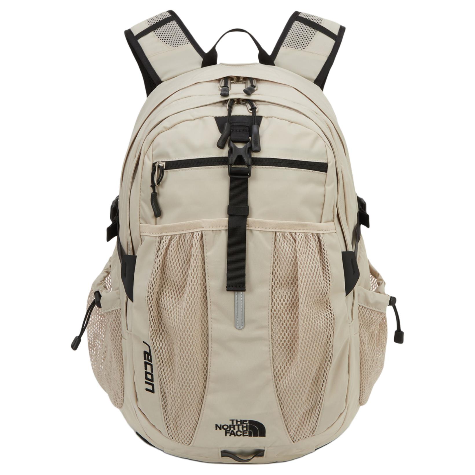 

The North Face 31L Recon Daypack Double Zipper Closure Outdoor Backpack Men Backpacks Beige NM2DR07C Beige