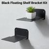 Minimalists Black Metal Floating Shelf Ideal Stylish Home Decoration Storage Solution