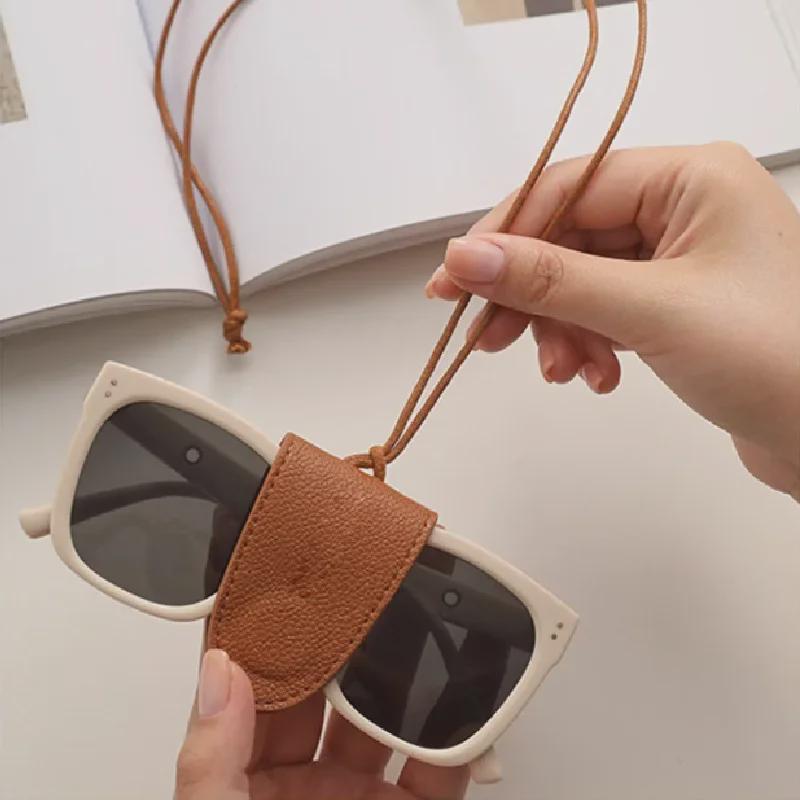 Magnetischer Brillenhalter zum Umhängen: Multifunktionale Aufbewahrungstasche aus PU-Leder für Outdoor-Reisen und Hüte.