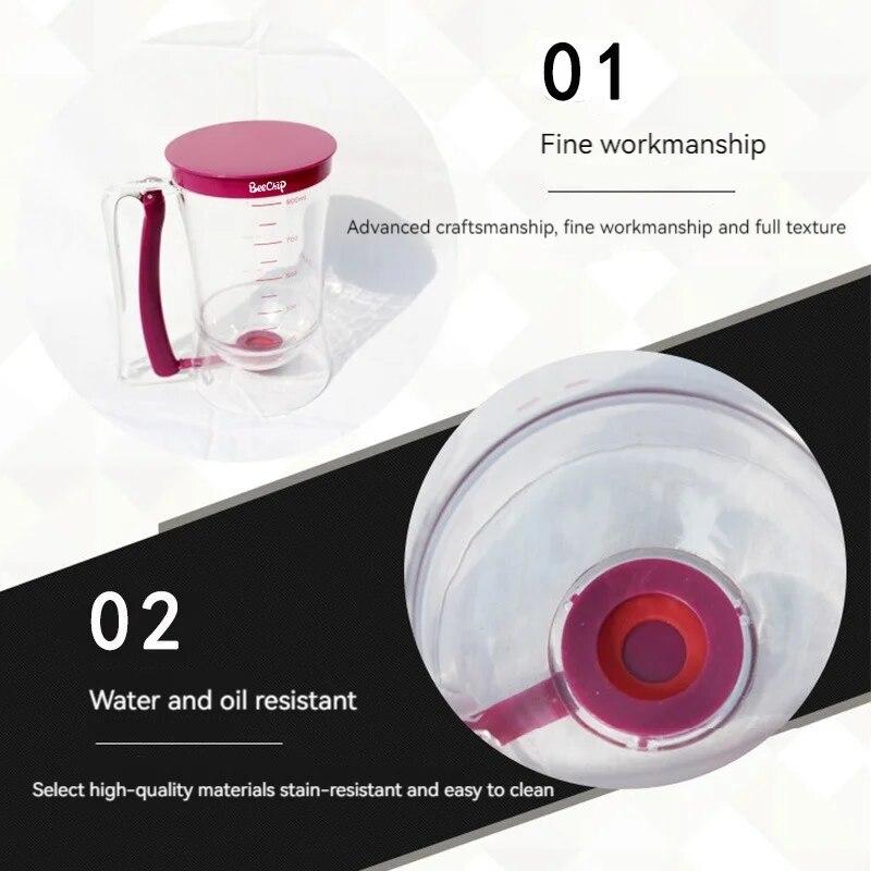 Handhållen smetfördelare för muffins Lättanvänd smetfördelare och smörseparator med mätskåror Kök