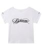 Ijeulum Classic Logo Boat Neck Short Sleeve T-Shirt (White)