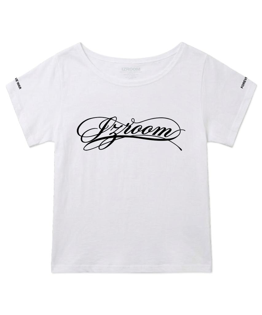 Ijeulum Classic Logo Boat Neck Short Sleeve T-Shirt (White)