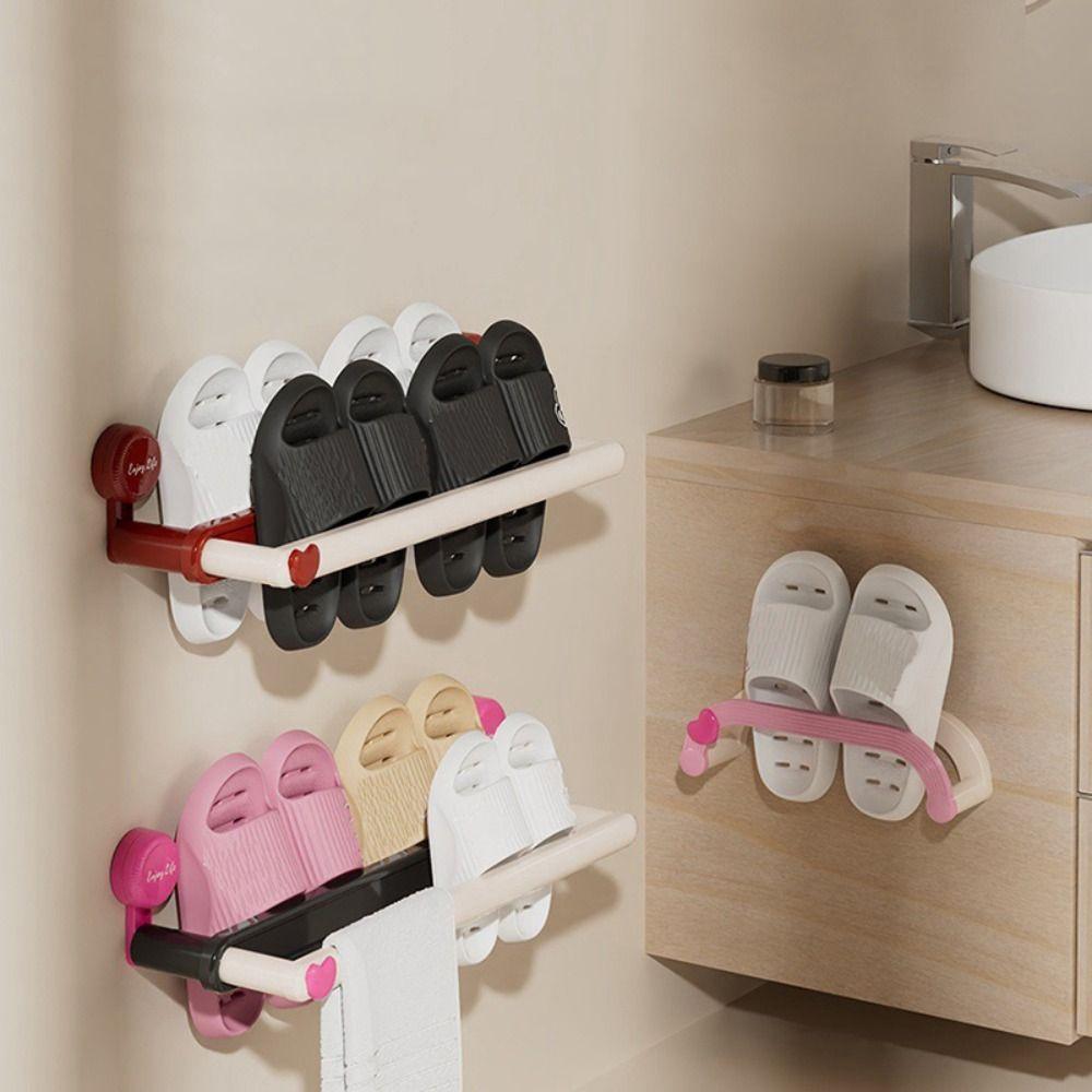 Multifunctional Bathroom Slipper Rack Reusable Storage Organizer  Home Bedroom Storage Hook
