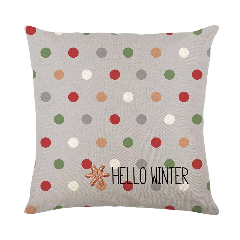Christmas Print Cushion Cover Pillow Cover Sofa Print Cushion Cover Living Room Print Cushion Cover