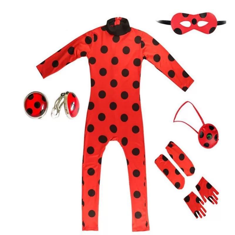 Ladybug Reddy Costume Anime Costume Ladybug Girl Cos Children's Miracle Mi Huankeqi Girl's Costume Performance Costume