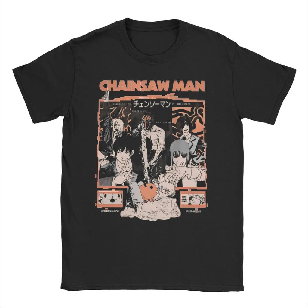 Chainsaw Man Reze T-Shirts Men Women Anime Manga Funny Cotton Tee Shirt O Neck Short Sleeve T Shirts Party Clothes