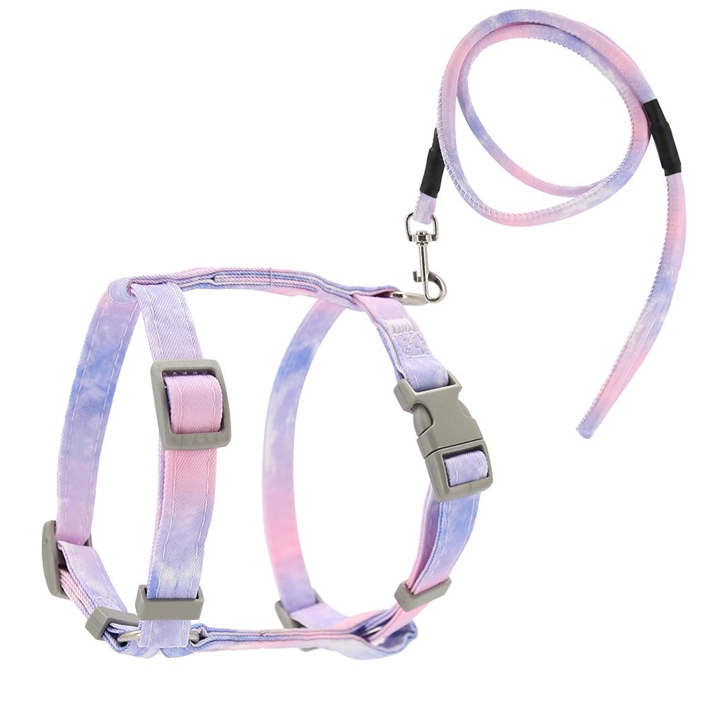 Adjustable Gradient Leash & Harness Set for Cats and Small Dogs