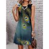 Ladies' New Summer with Stylish Printed Sleeveless Dress A-Line Casual Spring And Summer Vest Dresses Y2K Fitted Flowing Dress