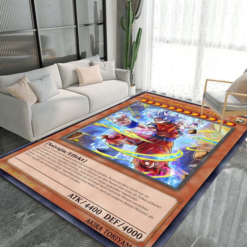 

The new Dragon Ball game card rug is perfect for home décor and can be used in game rooms, bedrooms, living rooms, sofa areas, 60x90cm