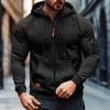 Heren Casual Rits-Up Cargo Hoodie met Meerdere Zakken Lange Mouwen Jas