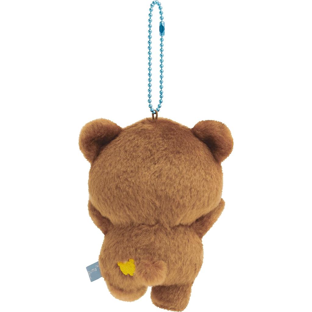 San-X Rilakkuma "Aokogu's Stayover" Hanging Plush Toy, Chairoikoguma MO85301, H120 X W80 X D60mm