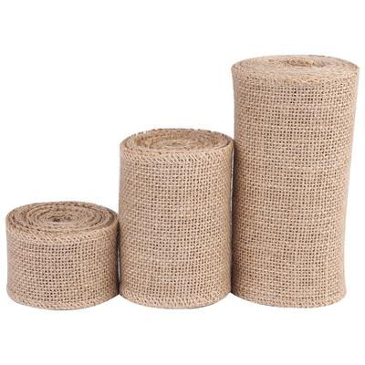 3Types Burlap Roll Decorative Jute Hessian Fabric For Making Christmas Party Ornaments