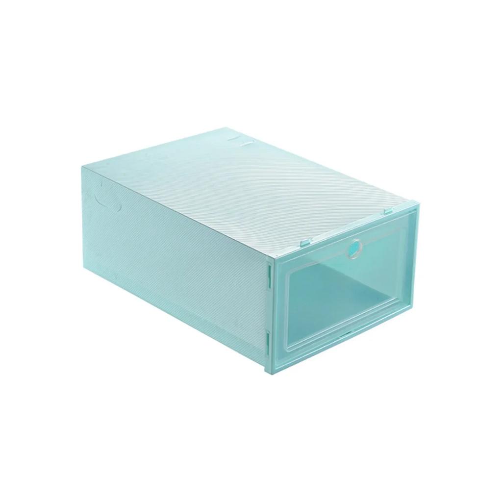 Foldable Clear Shoes Storage Box Plastic Stackable Shoe Organizer Waterproof Dust Proof Shoes Stand Storage Organizer Shoe Rack