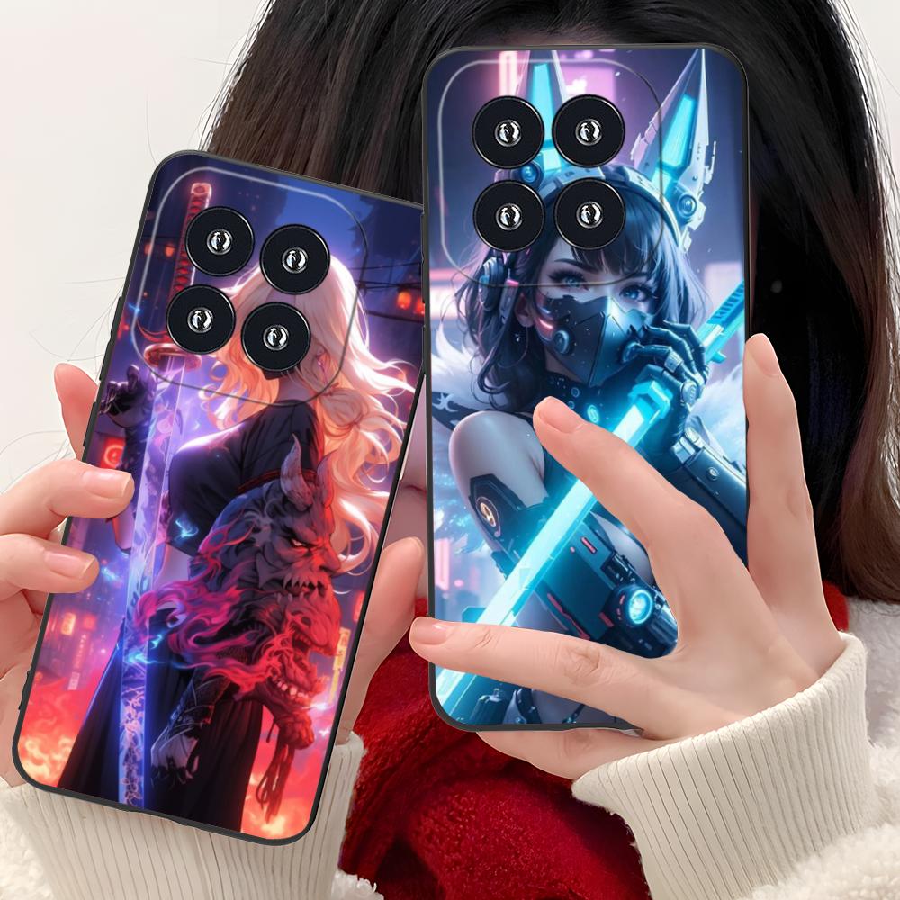 Anime Girl Mobile Phone Case for Xiaomi 15 14 13 12 Mi 11 T Ultra Lite Pro S X 5G Colorful Printing Cover Luxury Pretty