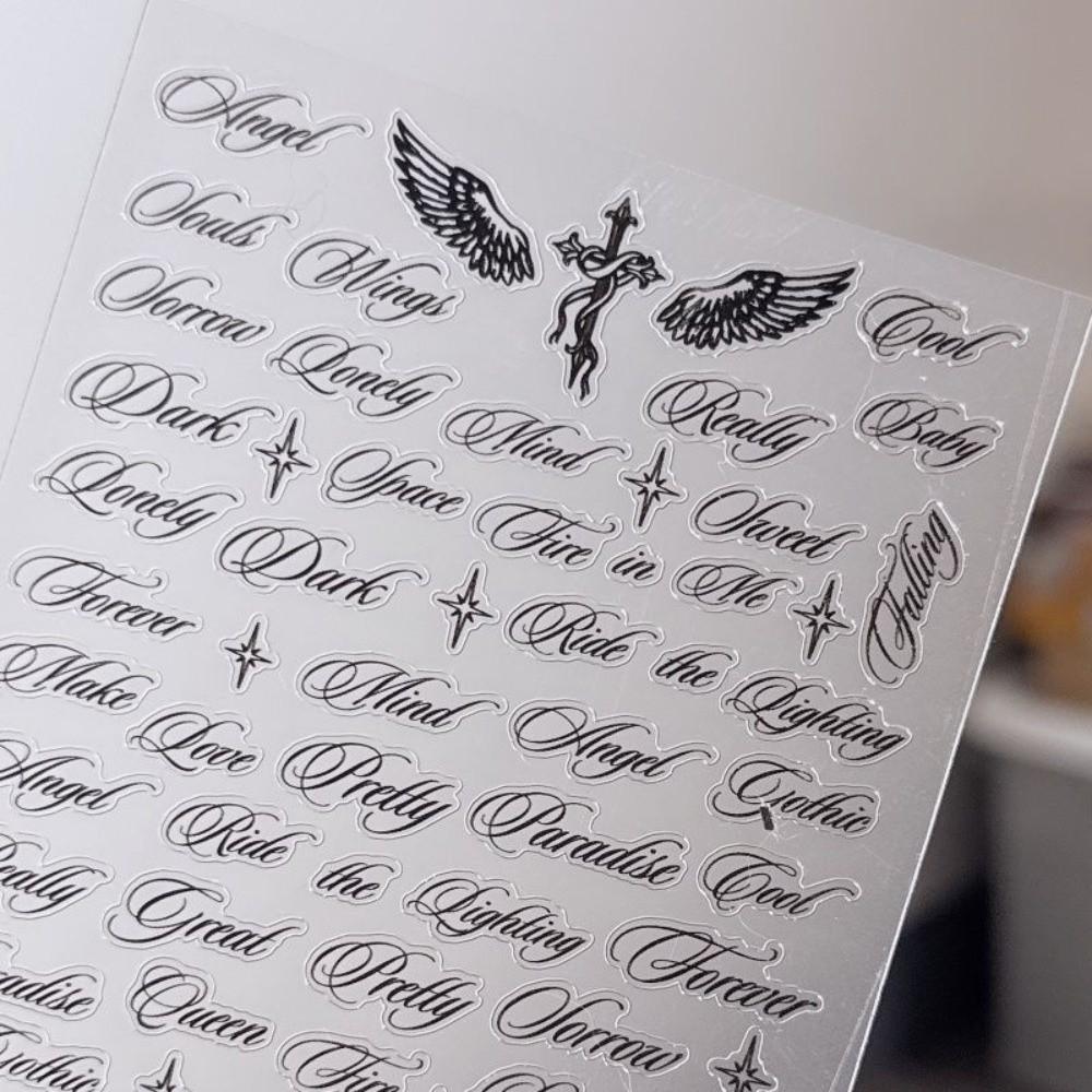 Self-Adhesive Wing Nail Art Stickers Thin Nail Decorations Nail Decorative Stickers Home DIY