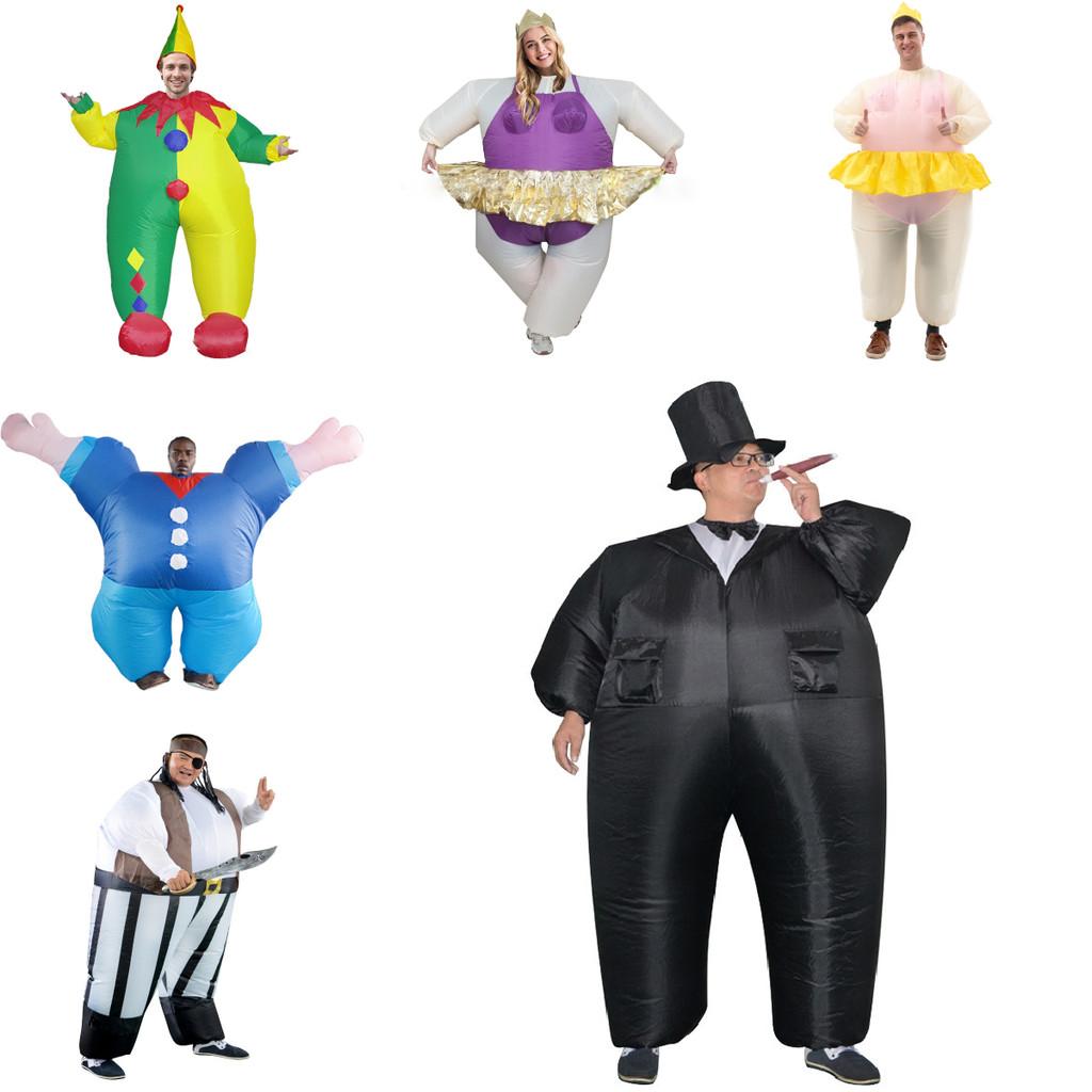 Fun Inflatable Costumes For Adults In Various Colors Perfect For Halloween Events