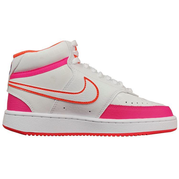 Nike Court Vision Mid Shoes For White/Pink Women's DD8494-181