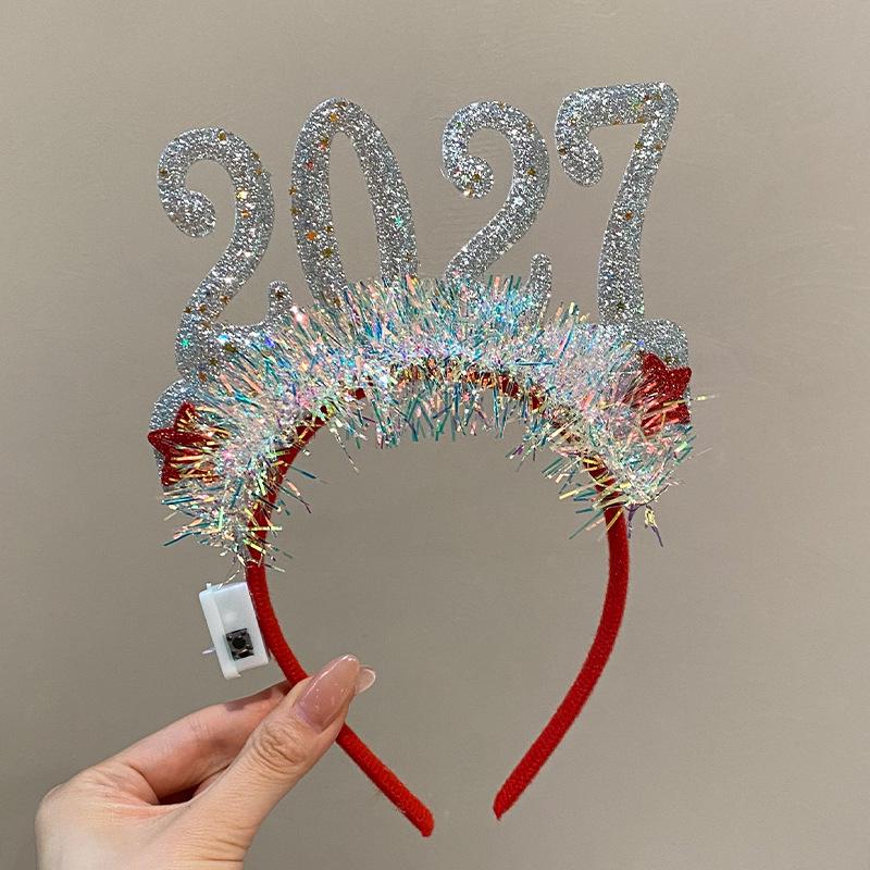 Glowing headband headgear new countdown party props christmas carnival atmosphere decoration