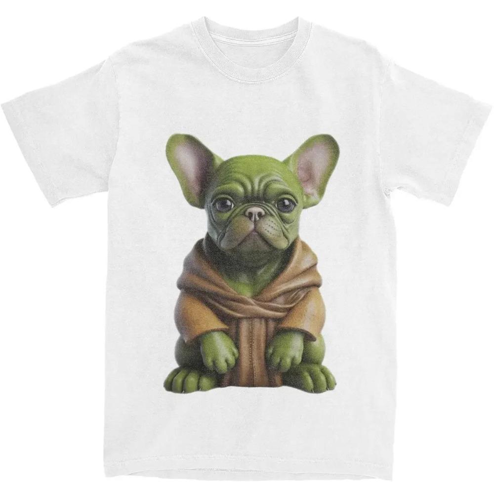 

Повседневная пародия на французского бульдога футболка для мужчин и женщин из чистого хлопка милые футболки с изображением щенка для взрослых одежда XXXXXL белый