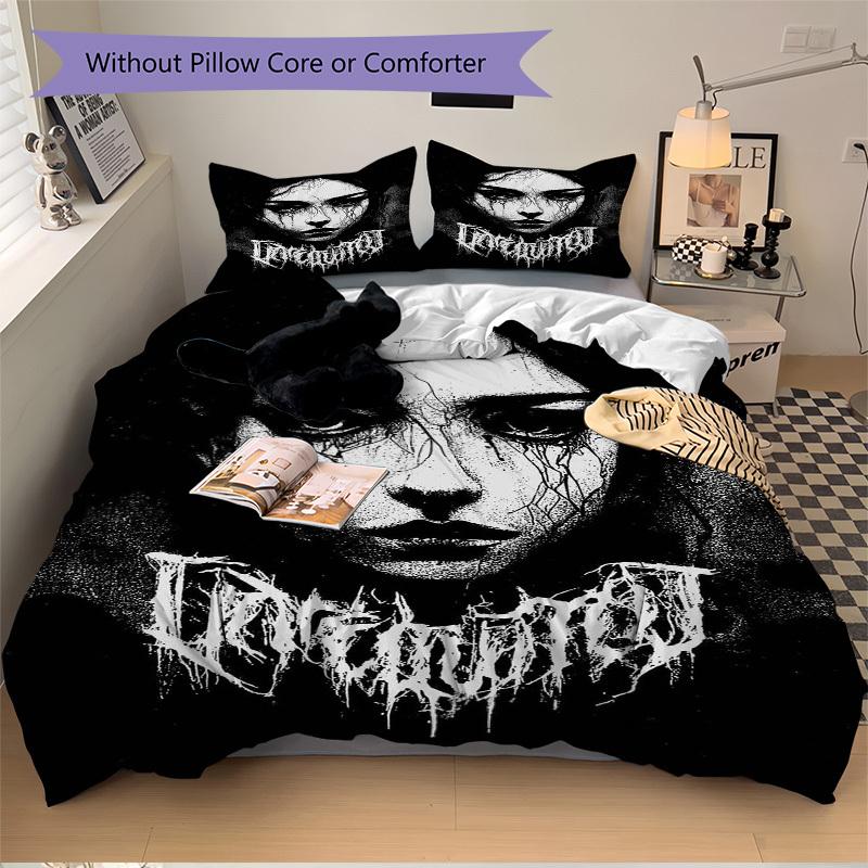 

3 шт. Аниме Мультяшный Дизайн Комплект Постельного Белья - Включает Один Пододеяльник и Две Наволочки (Нет ядра) - Идеально для декора спальни и гостевой комнаты 135x200cm