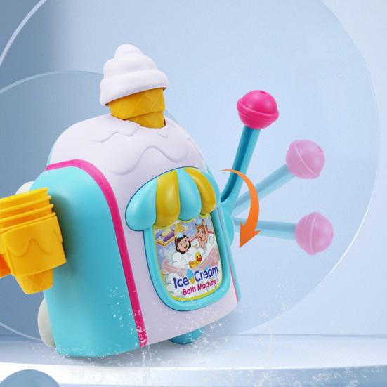 Ice Cream Foam Maker Bath Toy Toddlers Bath Bubble Machine Boys Girls Bubble Ice Cream Foam Making Shower Toy Pretend Cake Play Set