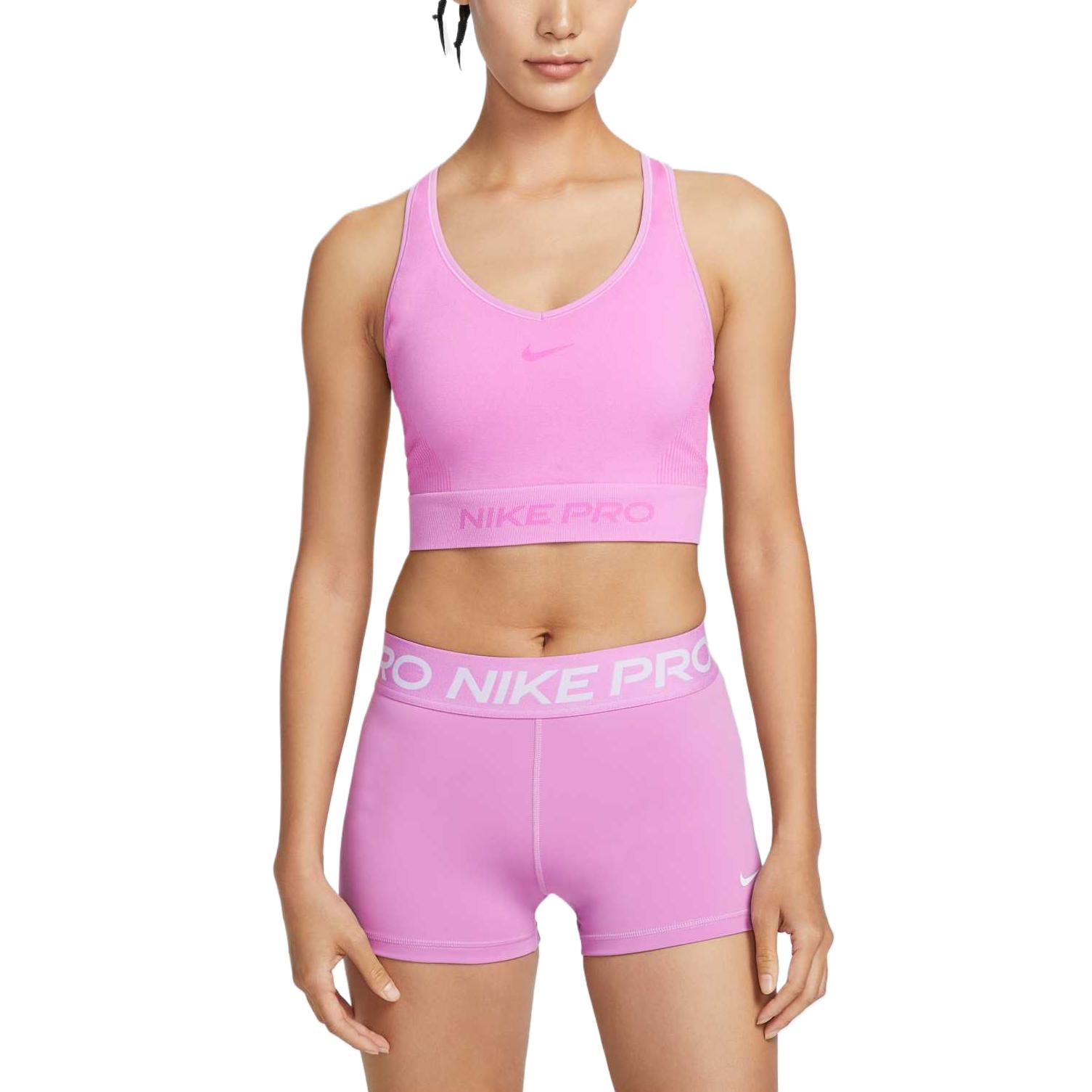 Nike Pro Lightweight Quick-Dry Solid Color Sports Tank Top Women tops Light-Pink IB9415-503 XS