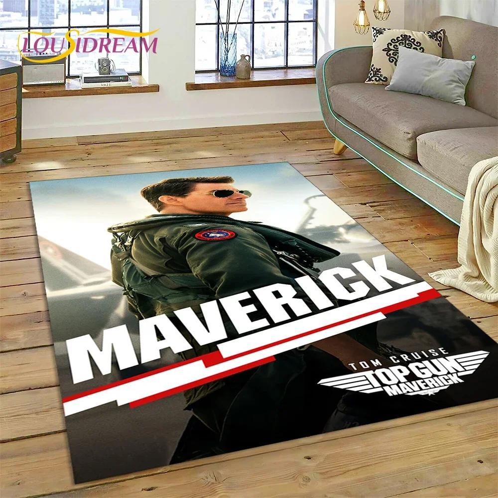 Top Gun Sign Tom Cruise Fighter Carpet Rug for Bedroom Living Room Home Sofa Decoration,Children Game Large Decor Floor Mat Gift
