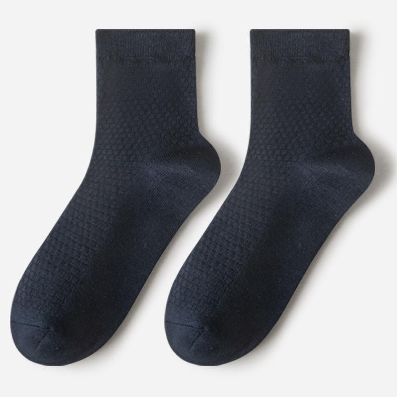 Herren Freizeit Bambusfaser Socken Atmungsaktiv Geschäftsmann Mittelsocken