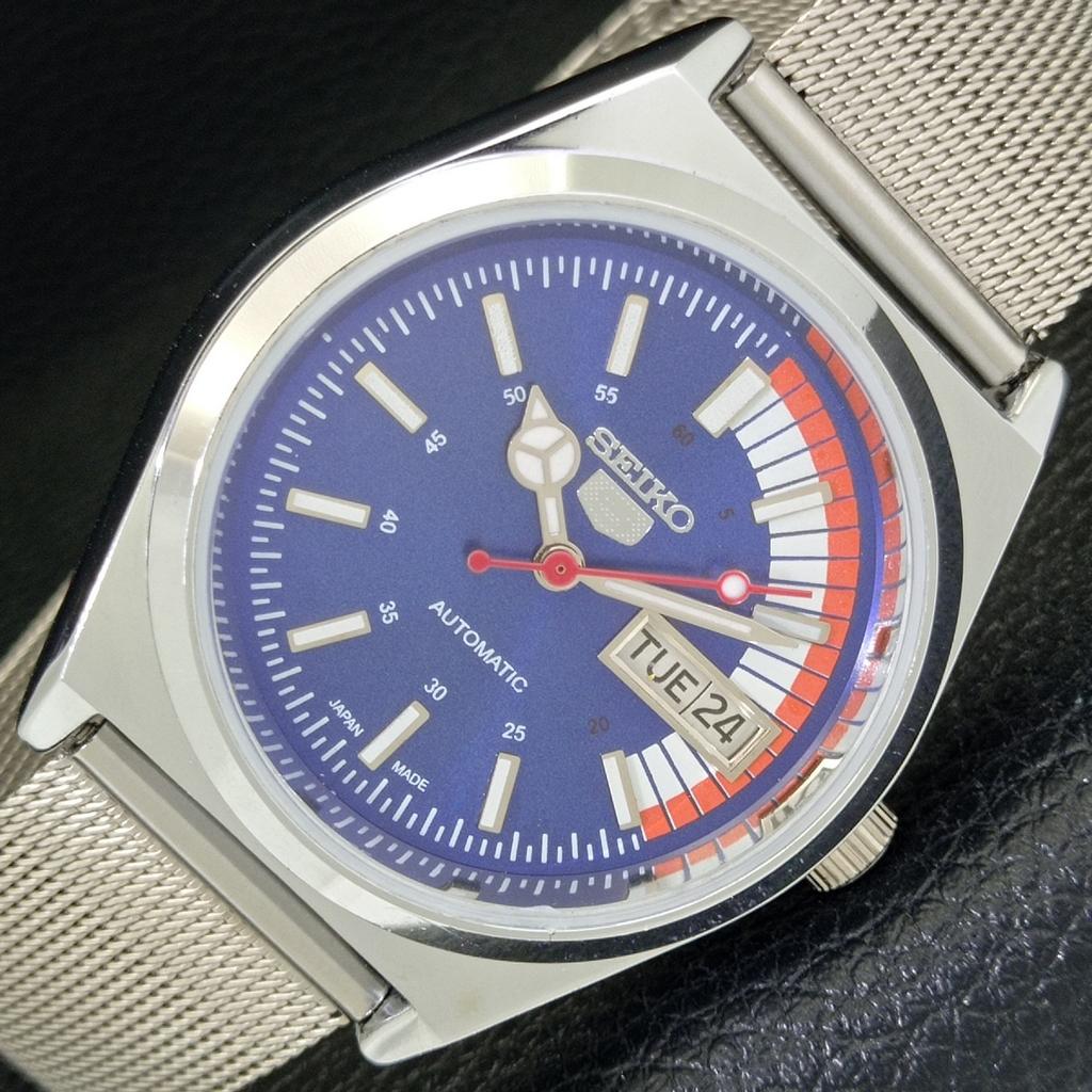 REFURBISHED SEIKO 5 AUTOMATIC 6309A VINTAGE JAPAN MENS BLUE DIAL WATCH a440907-4 Sk-a440907