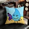 BBattle for Dream IIsland BFDI Pillow Case Square DoubleSided Printing Short Plush Sofa Cushion Cover Bedroom Bedside Pillow