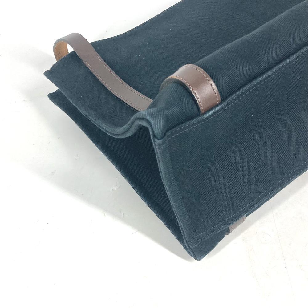 Hermes Cabaricol Bag Shoulder Bag Tote Bag Canvas Black/Brown