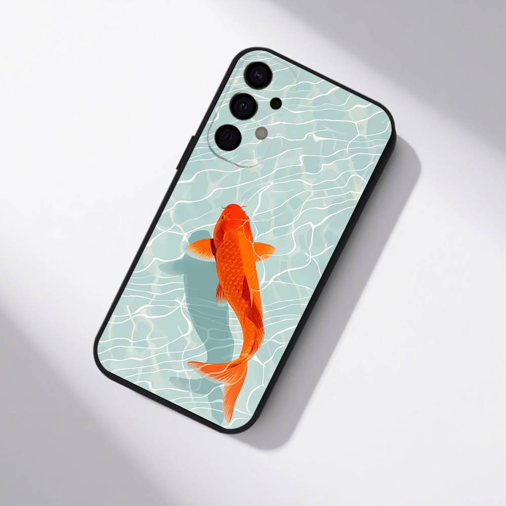 

Чехол для телефона Koi Goldfish Black Cover для Samsung S25,S24,S21,S22,S23,S30,Ultra,S20,Plus,Fe,Lite,5G Samsung S105G