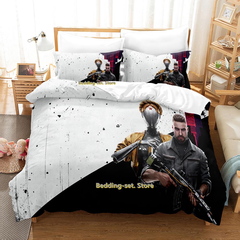 Atomic Heart Bettwäsche-Set Einzelbett Doppelbett Vollgröße Queen-Size King-Size Bettwäsche-Set für Erwachsene Kinder Schlafzimmer Dreiteilige Sets 3D-Druck Anime Bettwäsche