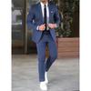 Men's Suit Sets Fashion Party Wedding Groom Outfits Solid Color Slim Elegant Two Piece Sets Blazer Jacket and Pants