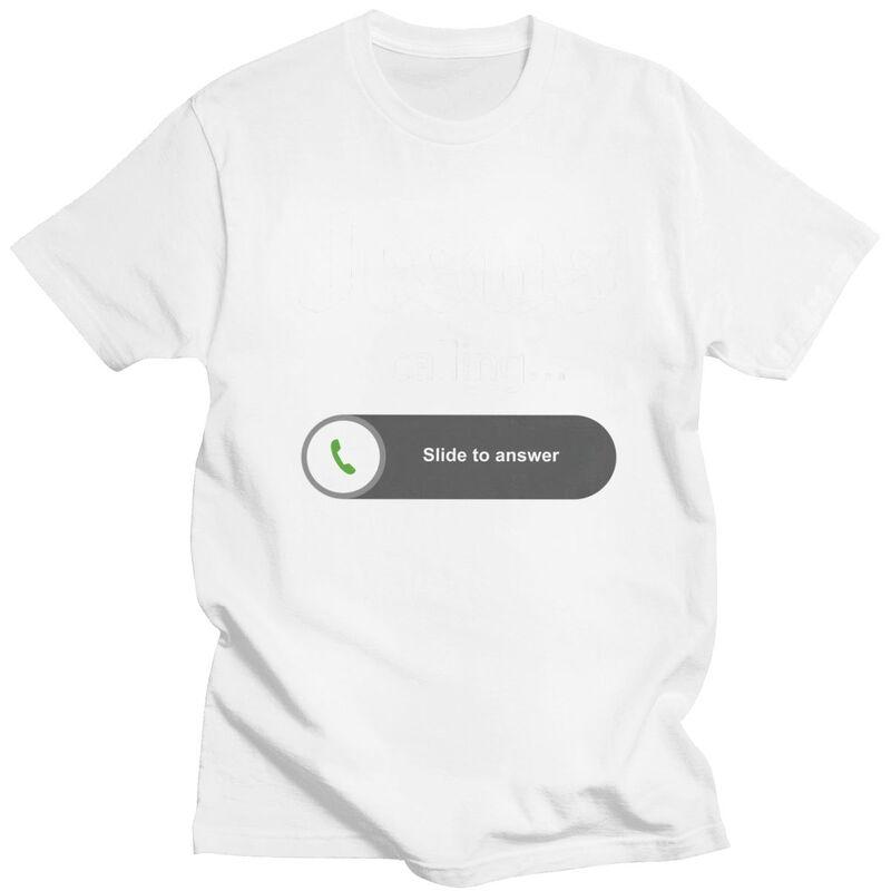Mens Jesus Is Calling T Shirt Short Sleeves Cotton Tshirts Valentines Day Gift Leisure Funny Christian Joke Quote Tee Clothes