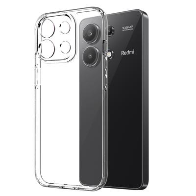 NORTHJO For Xiaomi Redmi Note 13 4G TPU Case Clear Phone Cover with Tempered Glass Film