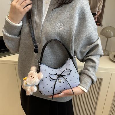 Nova bolsa de ombro de outono para mulher bolsa de mensageiro de nicho bolsa de mão de moda com laço