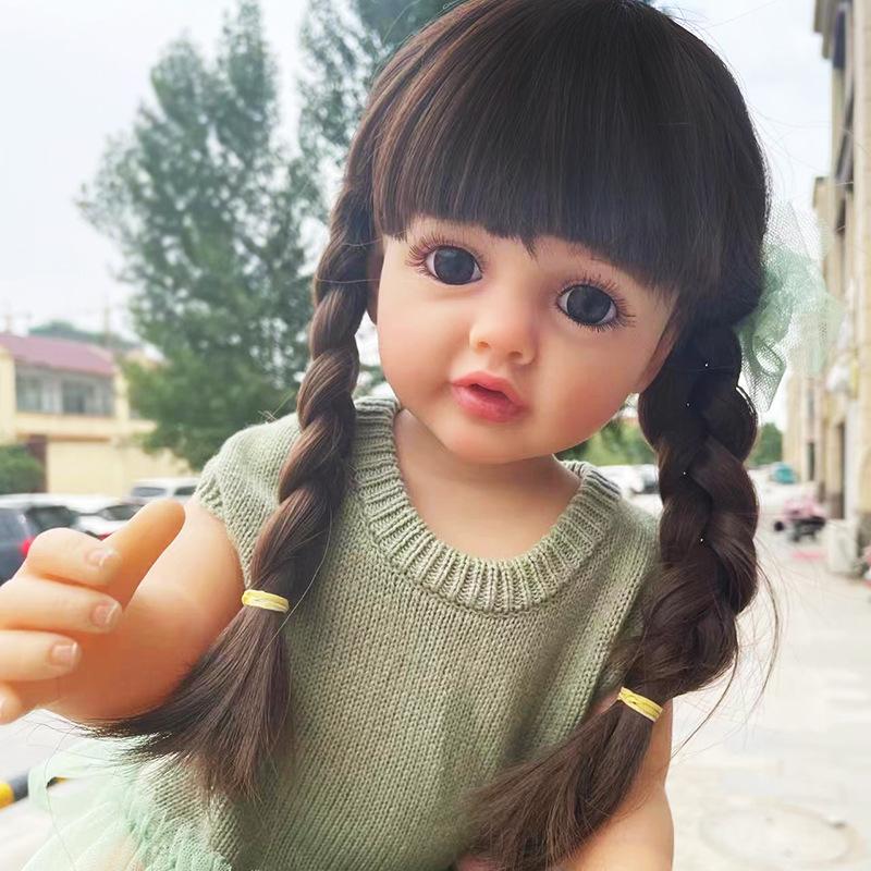 55CM Full Body Soft Silicone Reborn Toddler Doll Lifelike Soft Touch High Quality Doll Gifts for Children home Birthday Christmas gifts
