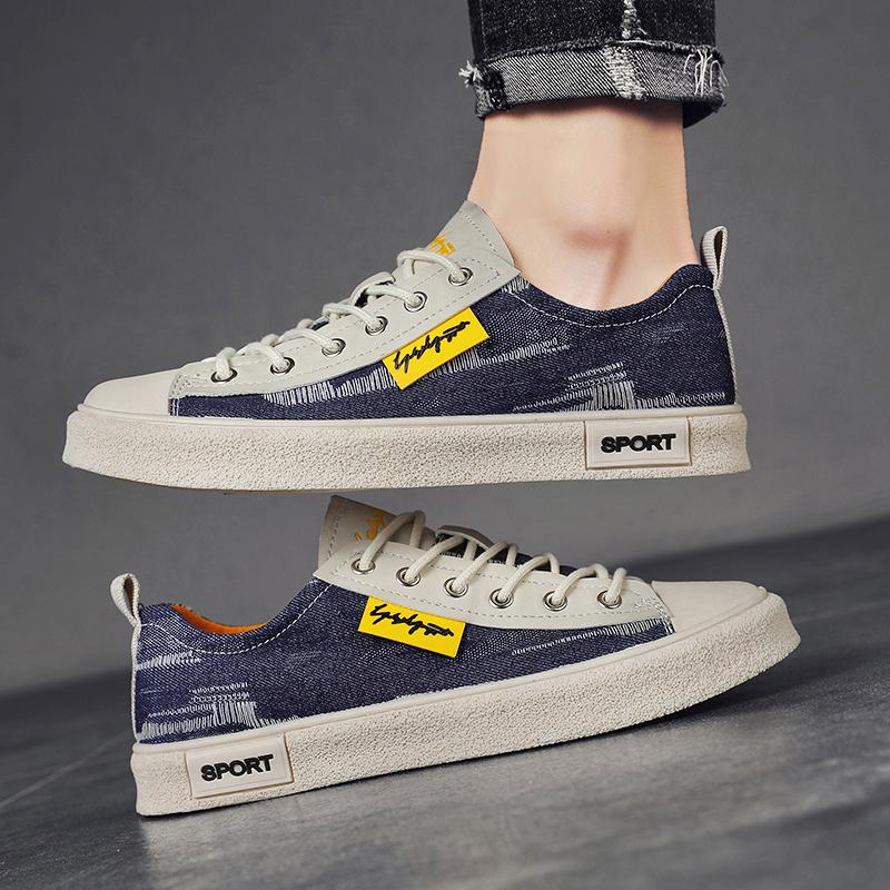 Fashionable, Versatile, Casual, Sports, Couple Style, Thick Soled, Height Increasing, Summer Denim Fabric Shoes, Canvas Shoes
