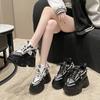 Fashion Fashion Women Autumn Chunky Sneakers Winter High Platform Warm Casual Shoes Black Sports Leather Shoes
