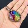Rainbow Solar Quartz 999 Copper Wire Wrapped Pendant, Handmade Gemstone Pendant Jewelry, Gifts For Wife Brand New Pendant