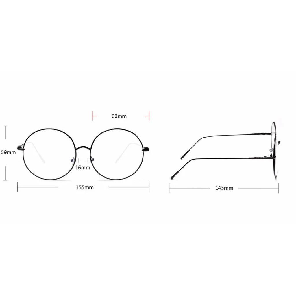 Übergroße runde Metall-Blaulichtfilter-Lesebrille für Damen und Herren, klare Gläser, Vintage-Brille, Presbyopie, Große Computerbrille