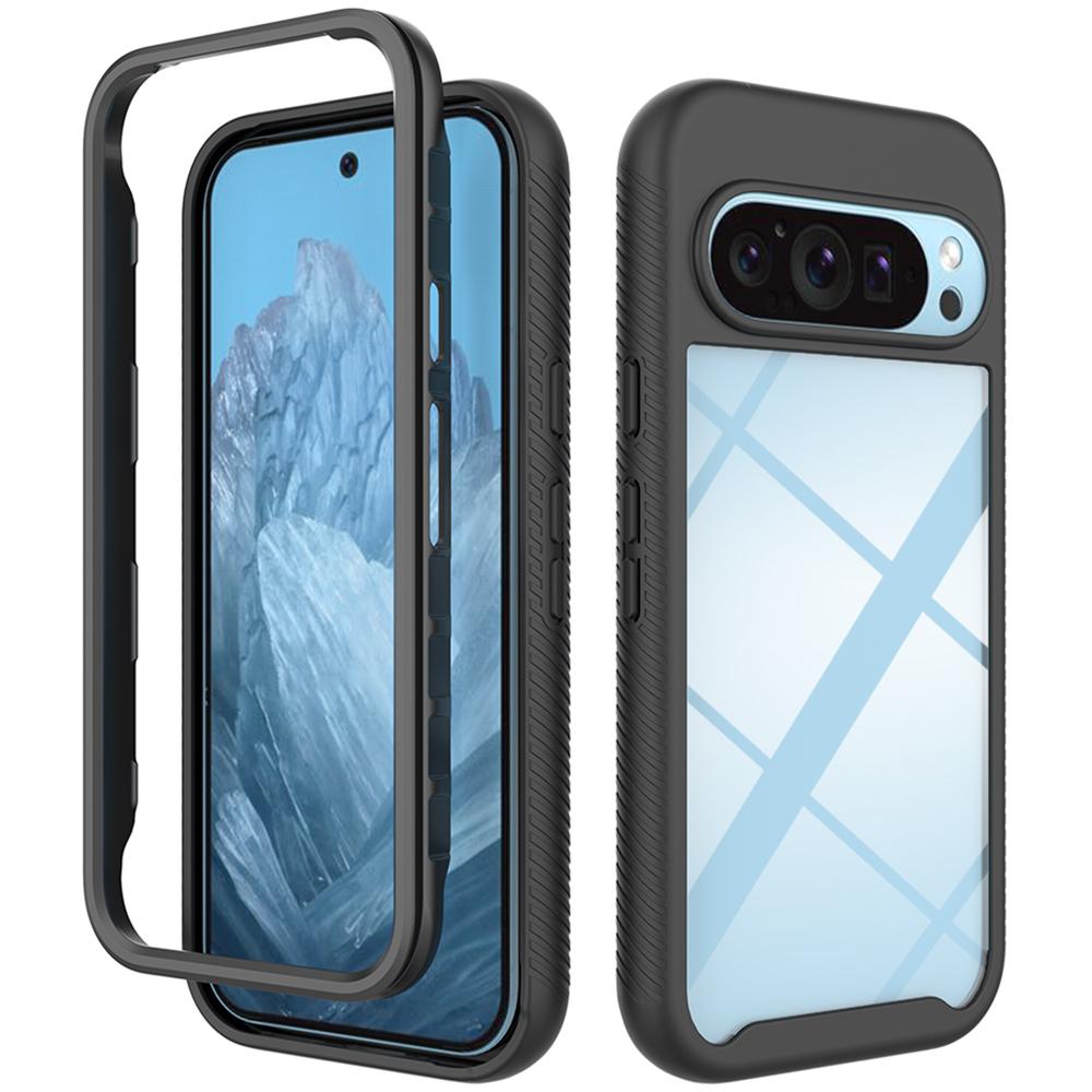 

For Google Pixel 9/Pixel 9 Pro Case Anti-Drop 2-in-1 PC+TPU Phone Cover Black