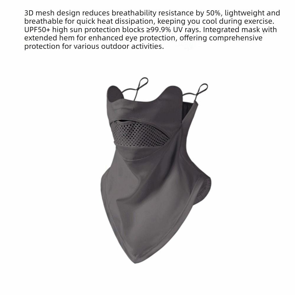 Atmungsaktive Sonnenmaske Nacken Anti-UV-Gesichts-Gini-Maske Elastische Gesichtsabdeckung Radfahren