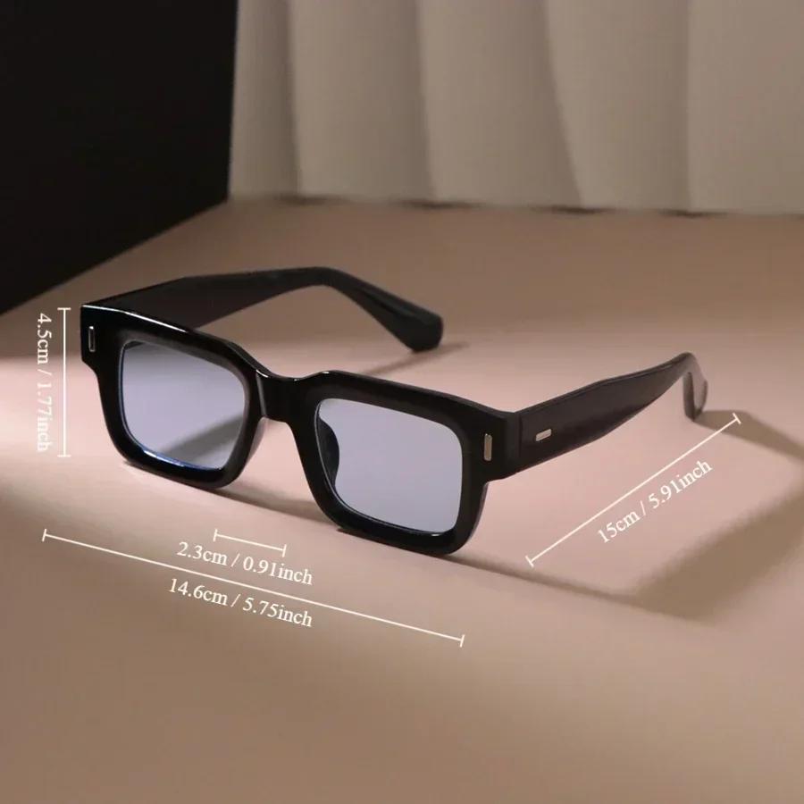 Retro Square Sunglasses Women Fashion Plastic Frame Vintage Sun Glasses Men Stylish Oversized Eyewear