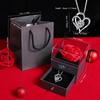 1 Set Elegante Plastik Konservierte Rose Geschenkbox mit Herzförmigem Halsband, Ideal für Valentinstag, Muttertag, Geburtstag