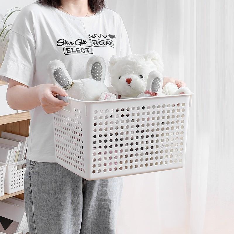 Plastic Storage Basket, Desktop Sundries Storage Box, Rectangular Kindergarten Snack Toy Storage Basket, Storage Basket, Small Basket.